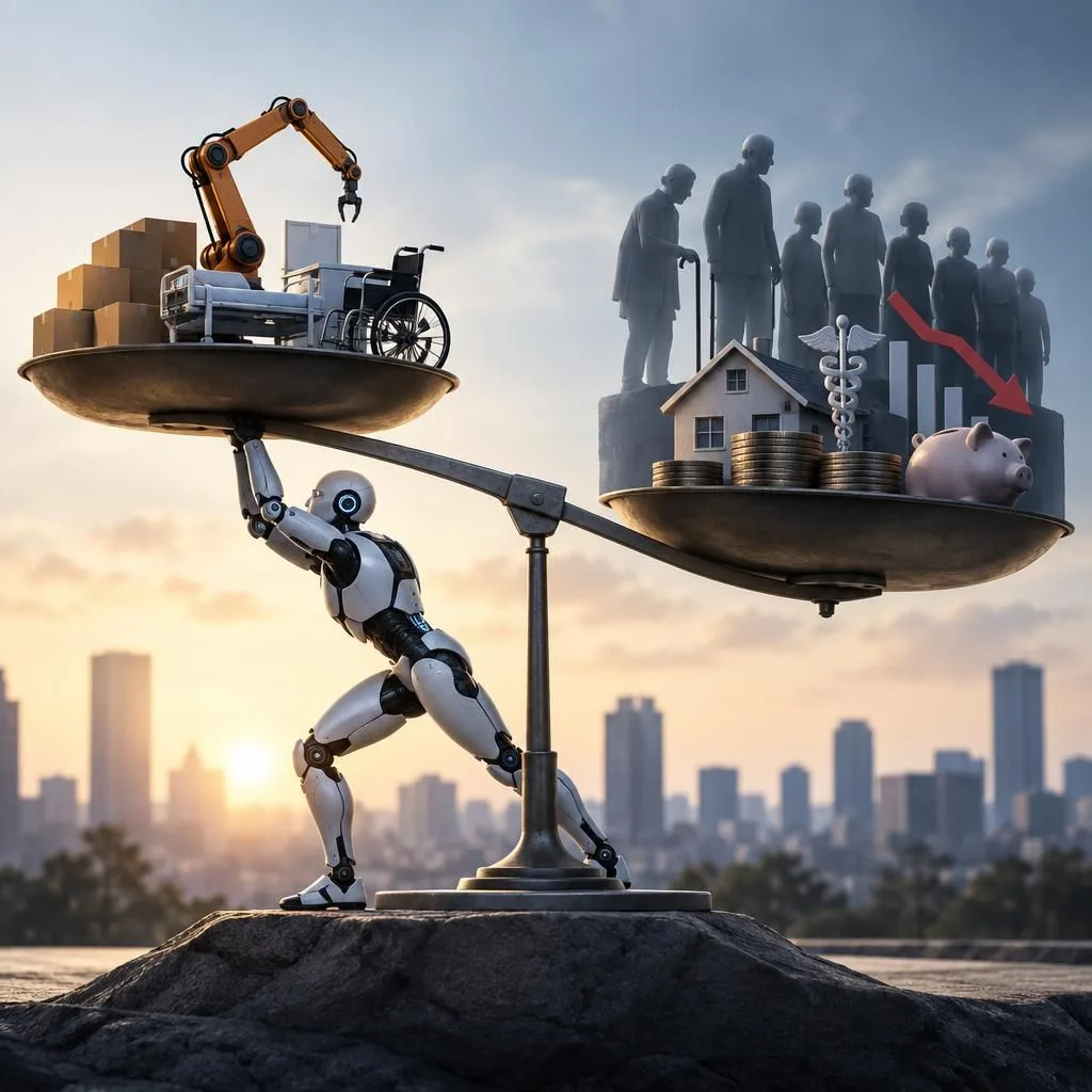Can Physical AI Truly Offset the Consequences of Population Decline?